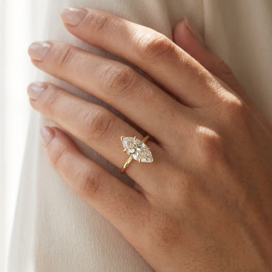2ct Marquise Moissanite Solitaire