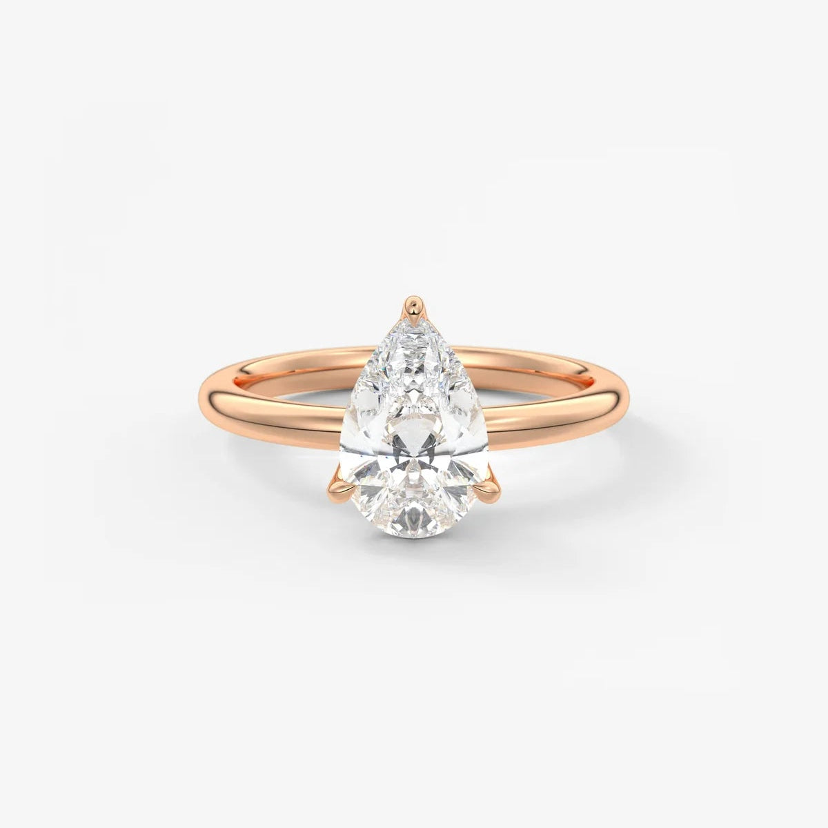 2ct Pear Moissanite Solitaire