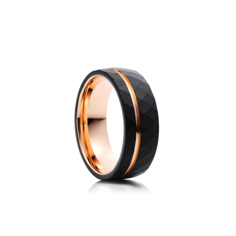 The Slate Rose 8mm Tungsten Ring