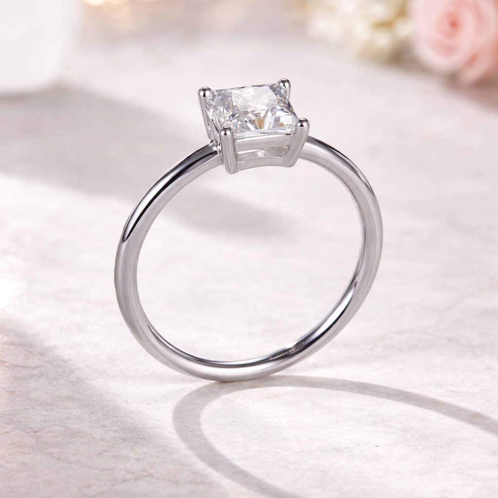 Pia - Princess Moissanite Solitaire