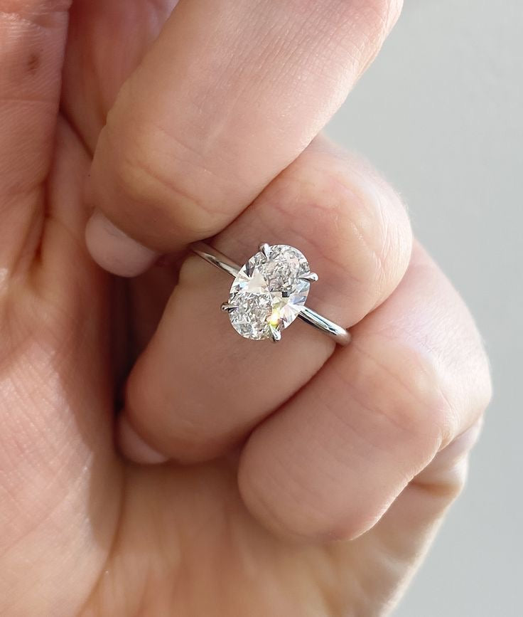 2ct Oval Moissanite Solitaire