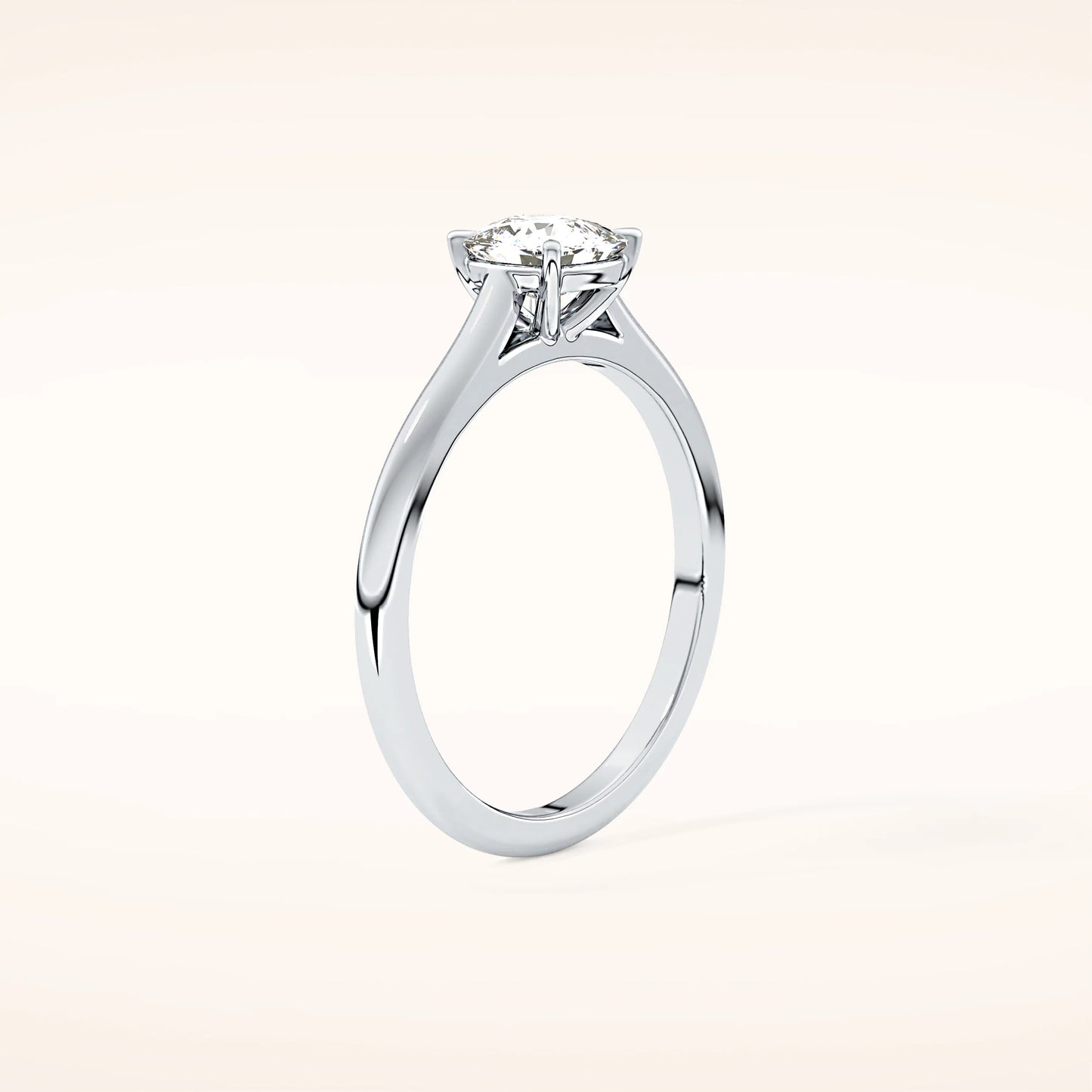 1ct Round Moissanite Solitaire