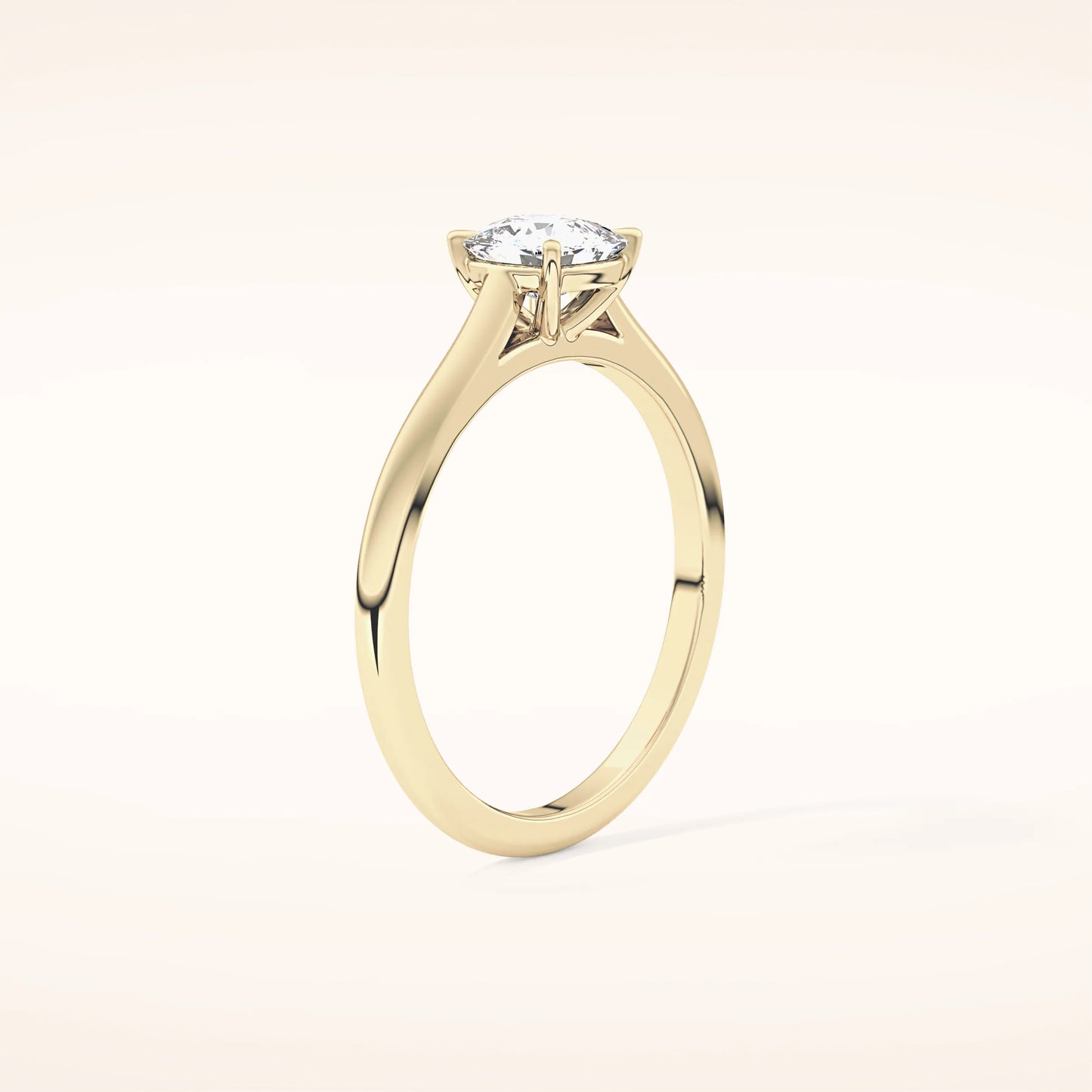 1ct Round Moissanite Solitaire