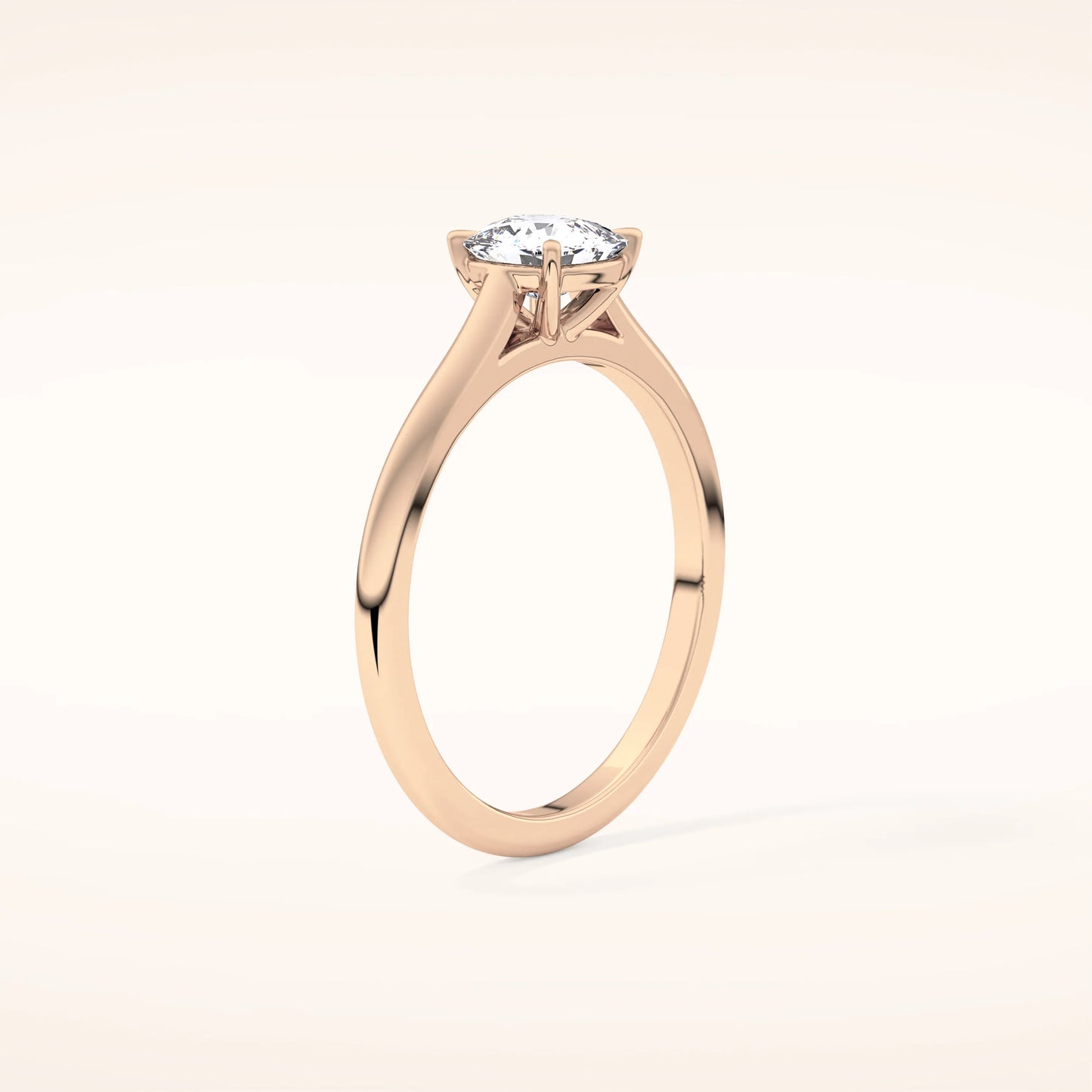 1ct Round Moissanite Solitaire
