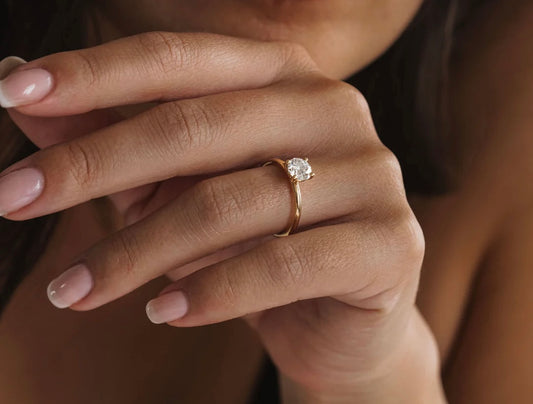 1ct Round Moissanite Solitaire