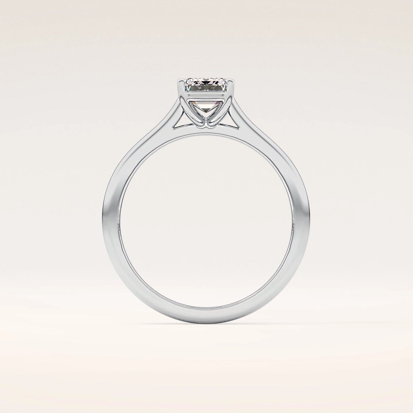 1ct Emerald Moissanite Solitaire