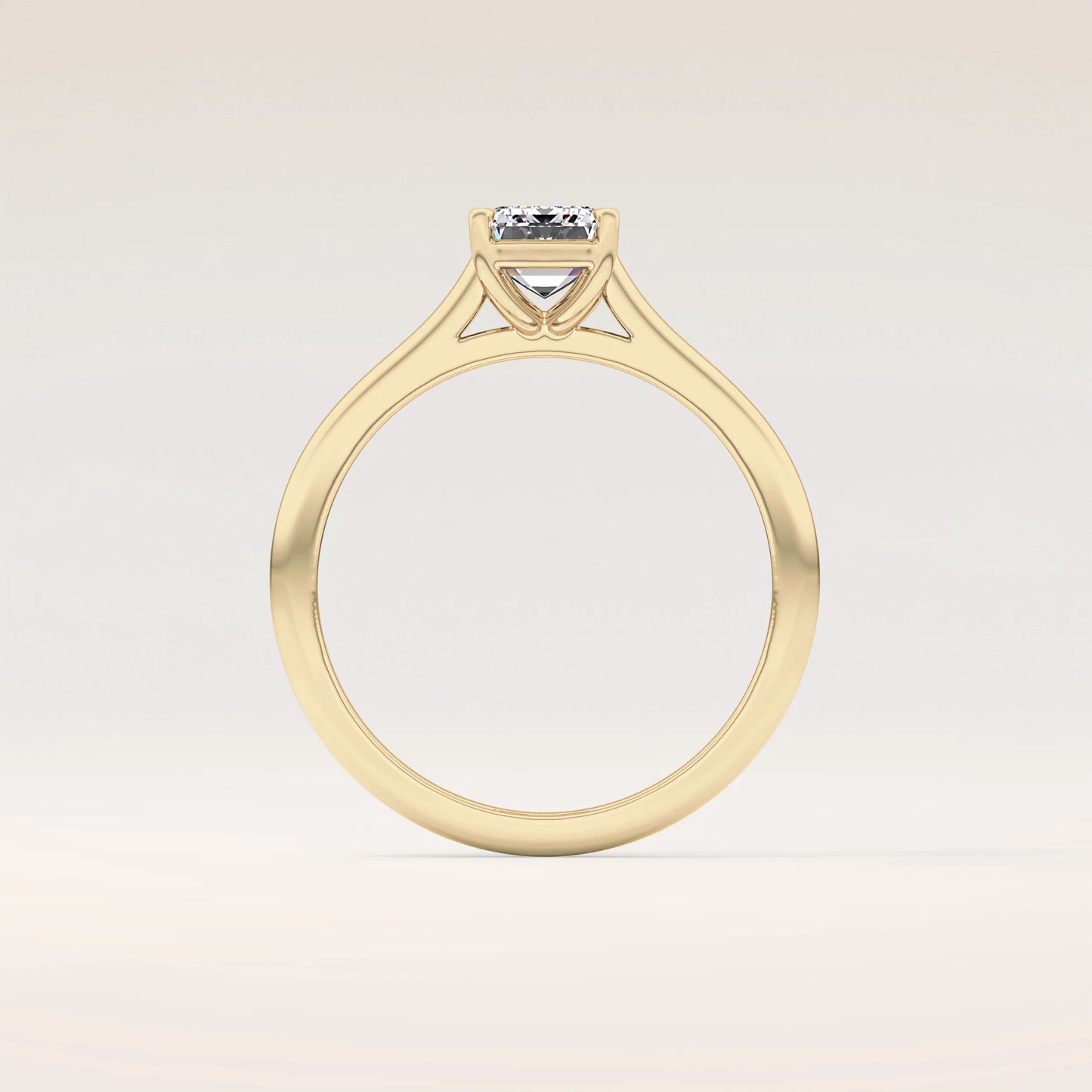 1ct Emerald Moissanite Solitaire