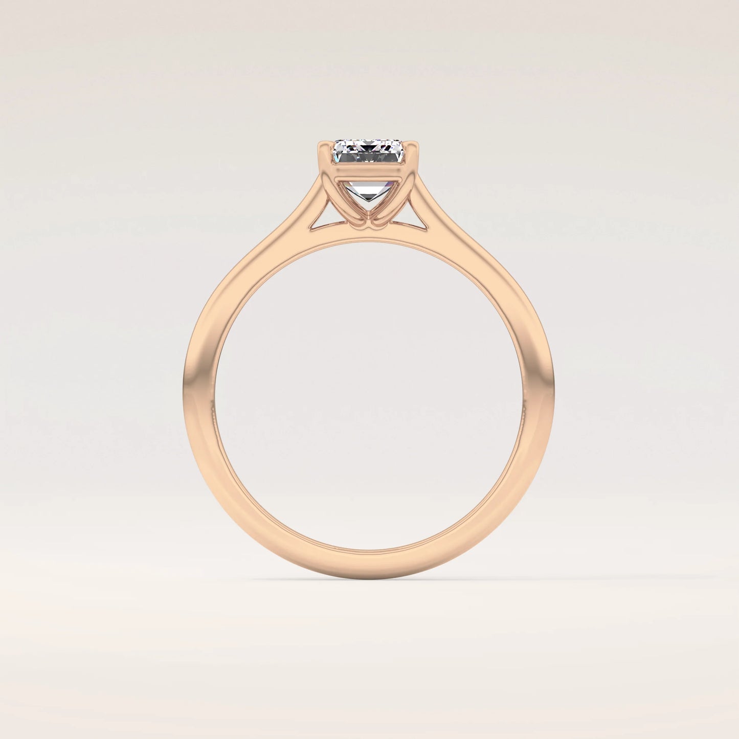 1ct Emerald Moissanite Solitaire