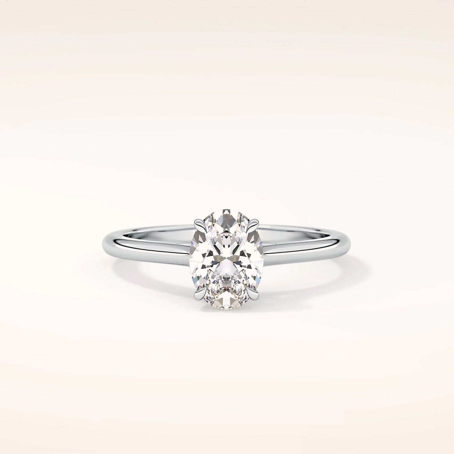 1ct Oval Moissanite Solitaire