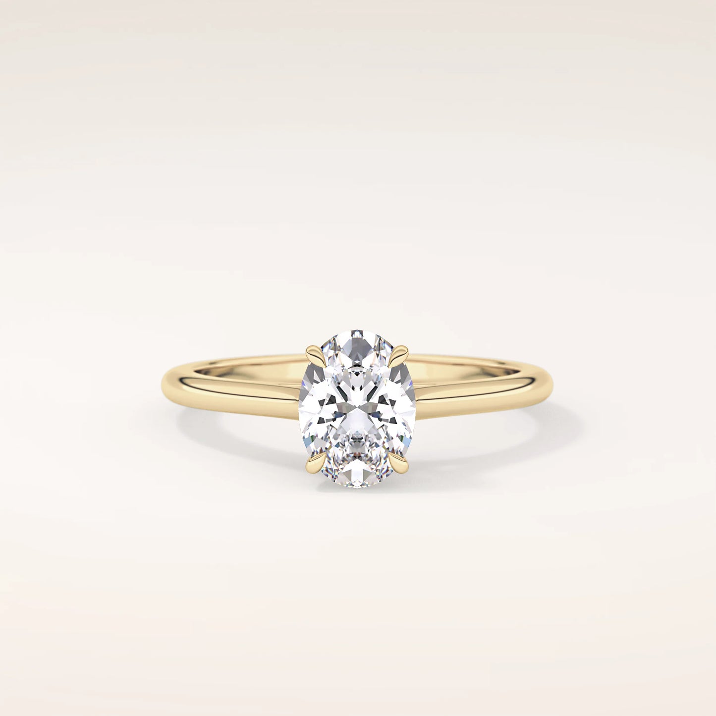 1ct Oval Moissanite Solitaire