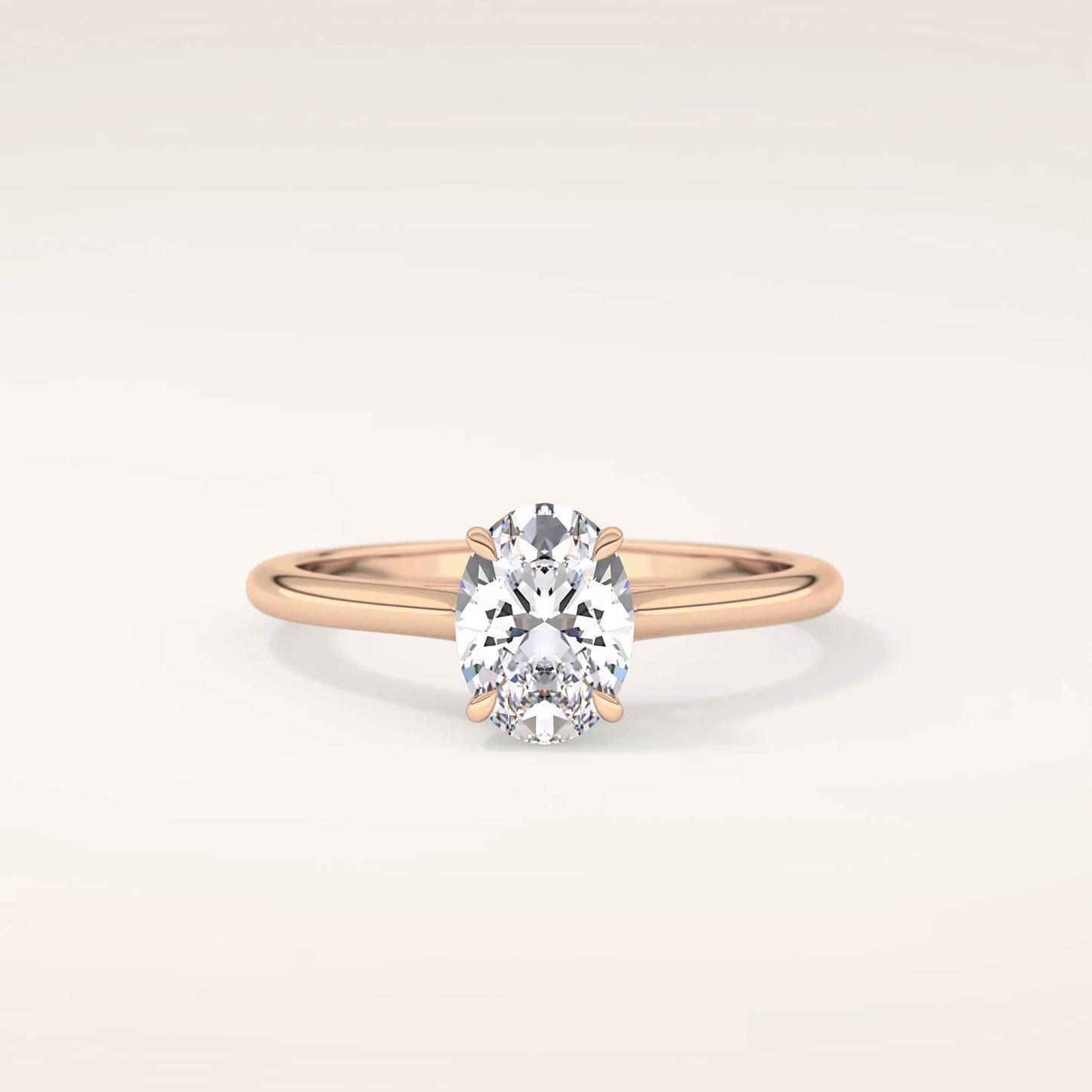 1ct Oval Moissanite Solitaire