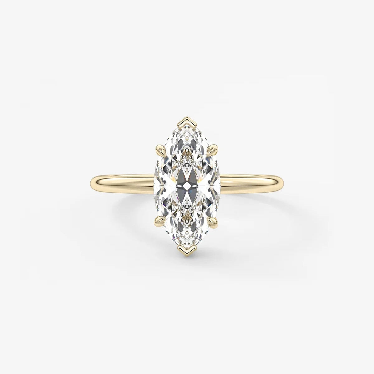 2ct Marquise Moissanite Solitaire