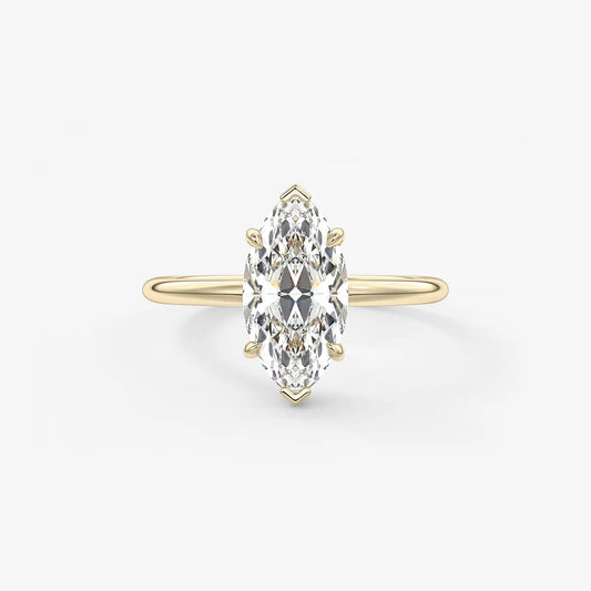 2ct Marquise Moissanite Solitaire