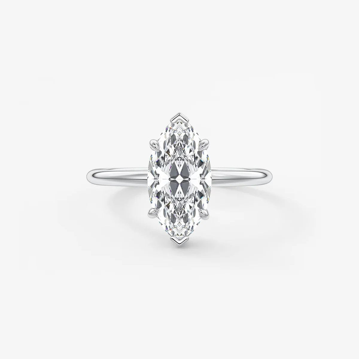 2ct Marquise Moissanite Solitaire
