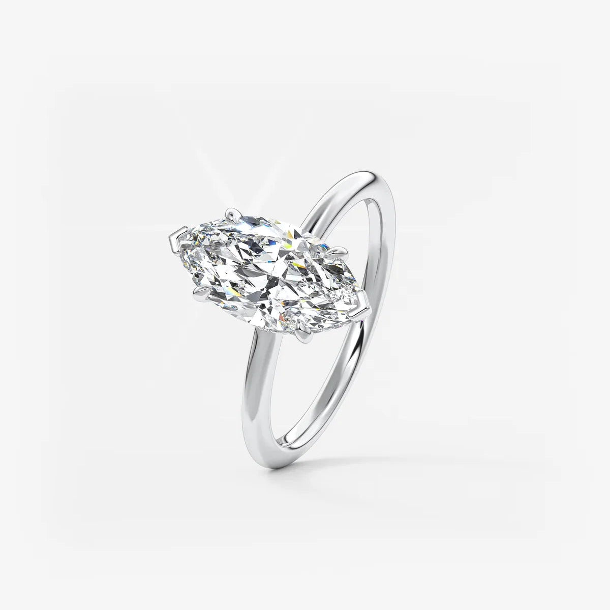 2ct Marquise Moissanite Solitaire