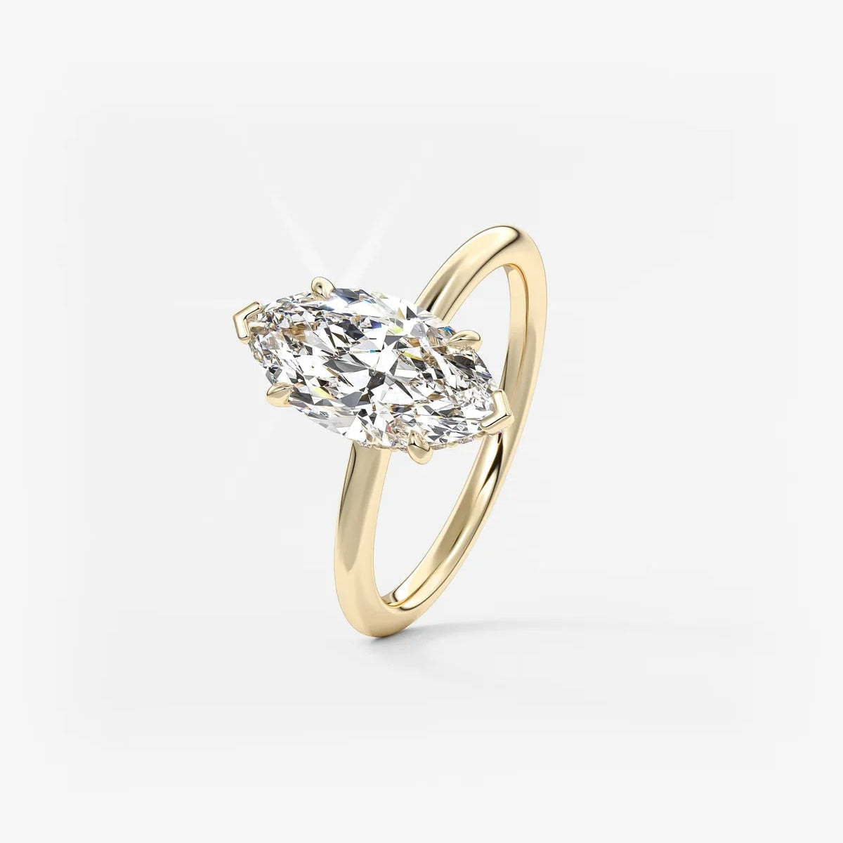 2ct Marquise Moissanite Solitaire