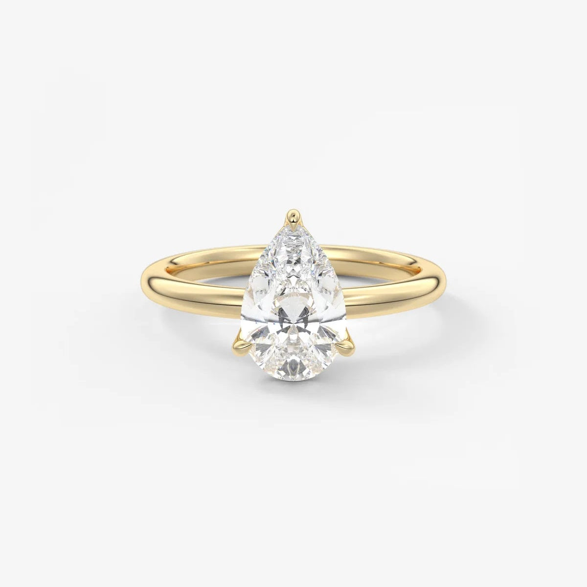 2ct Pear Moissanite Solitaire