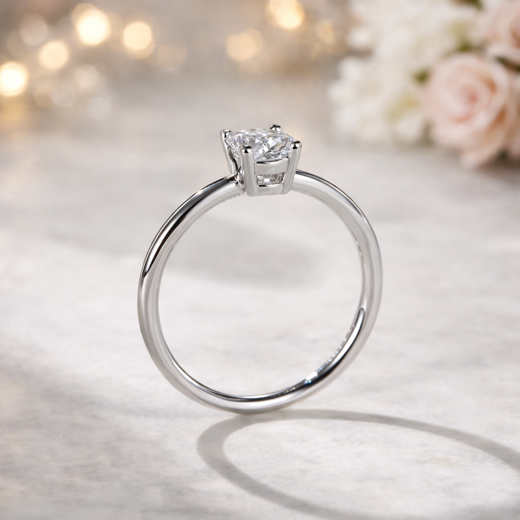 Orelia  - Oval Moissanite Solitaire