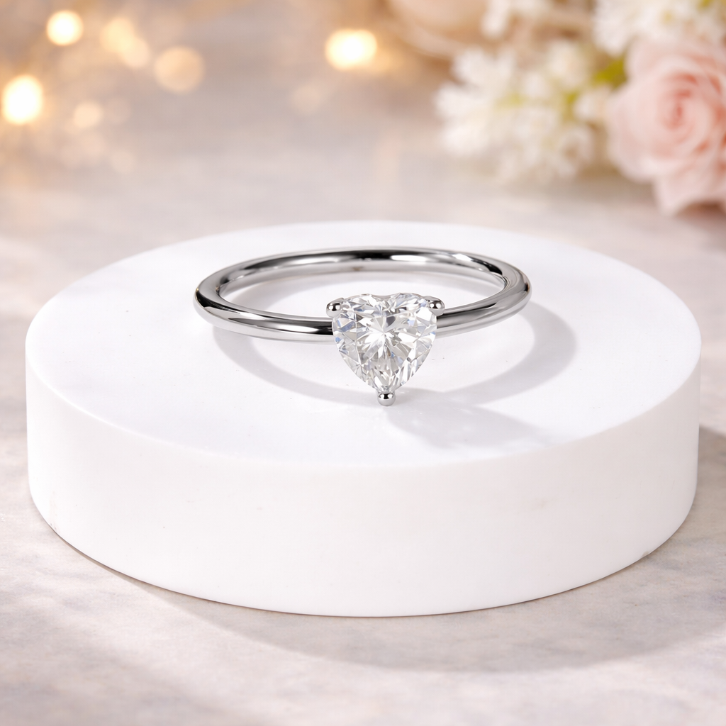Haven - Heart Moissanite Solitaire