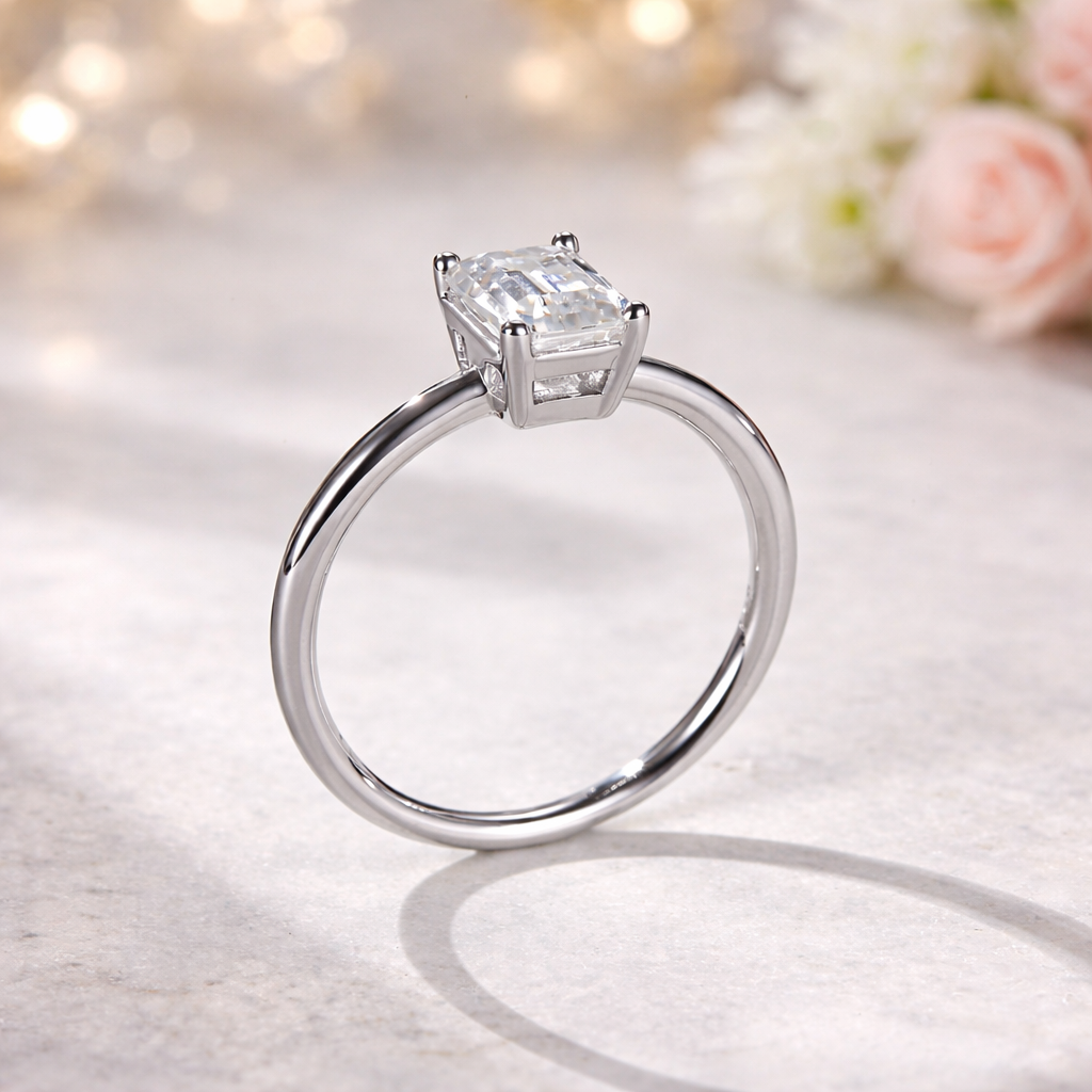 Everleigh - Emerald Moissanite Solitaire