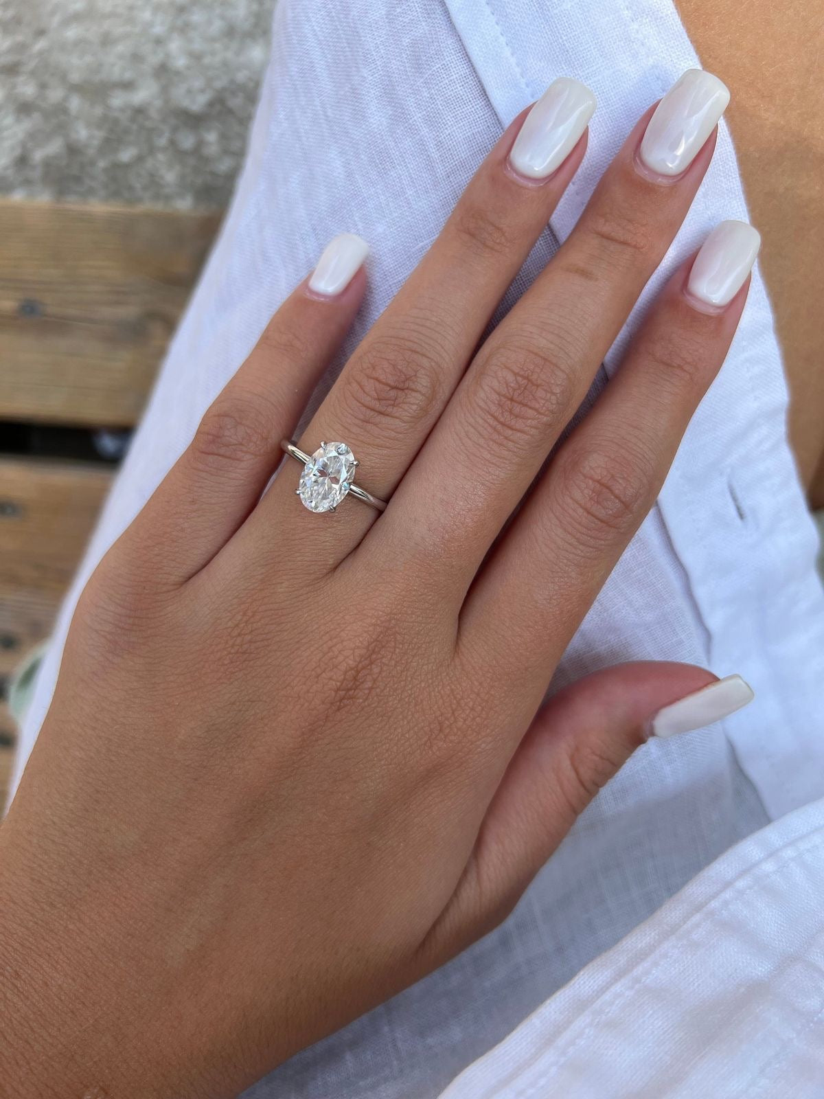 2ct Oval Lab Grown Diamond Solitaire