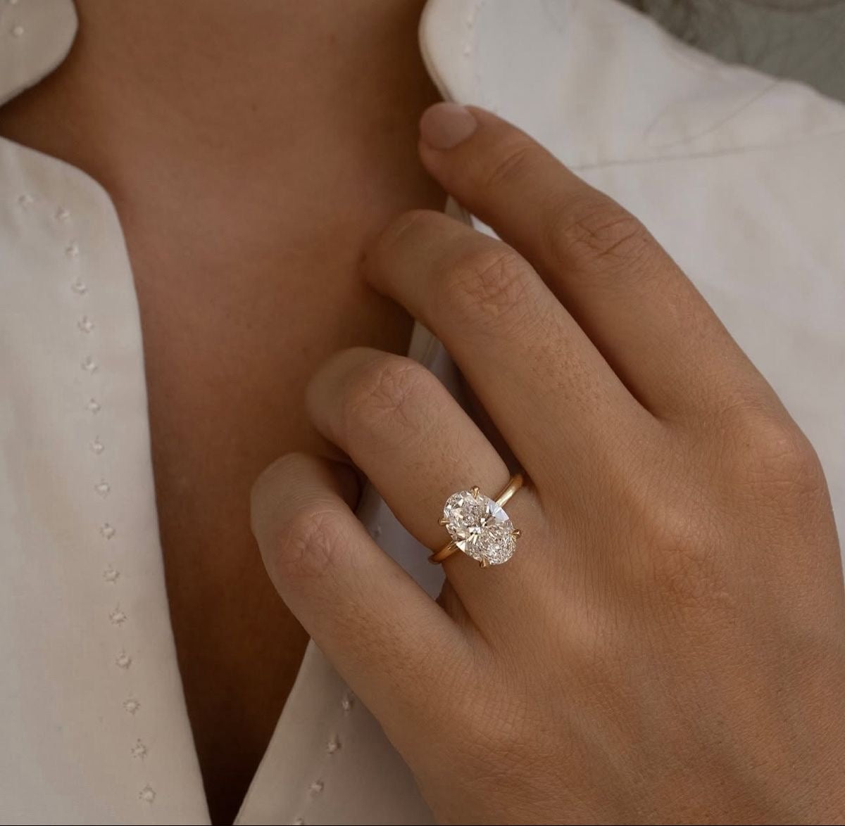 2ct Oval Lab Grown Diamond Solitaire