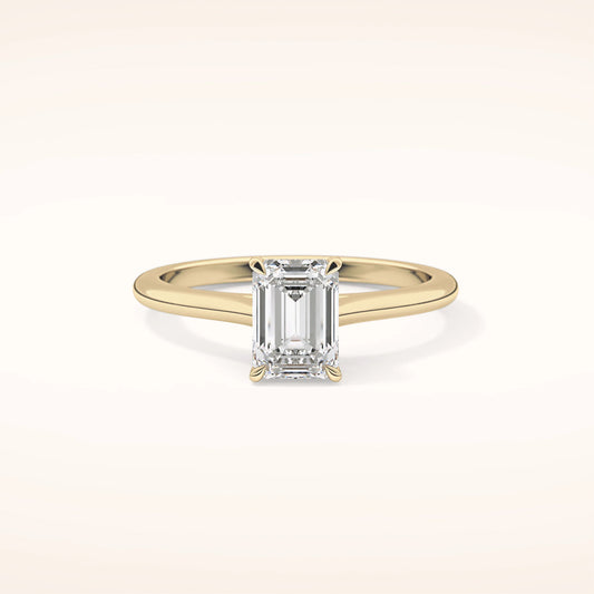 1ct Emerald Lab Grown Diamond Solitaire