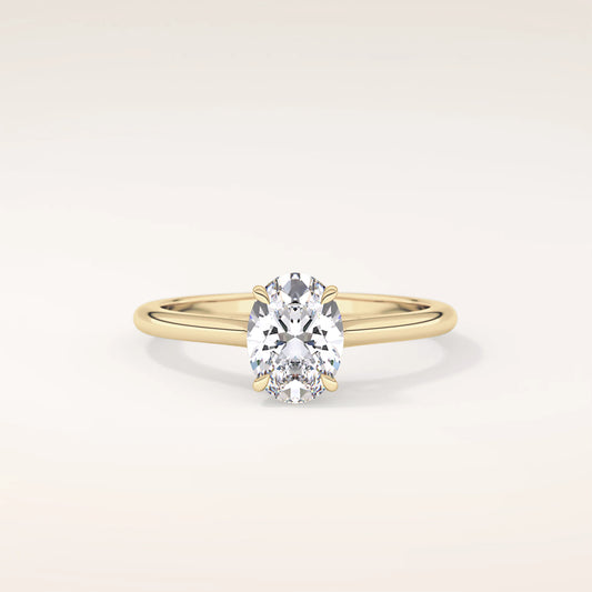 1ct Oval Moissanite Solitaire