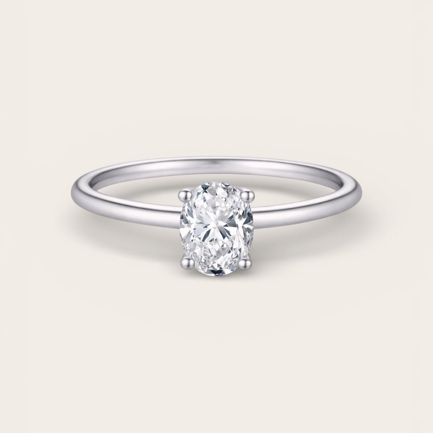 Orelia  - Oval Moissanite Solitaire