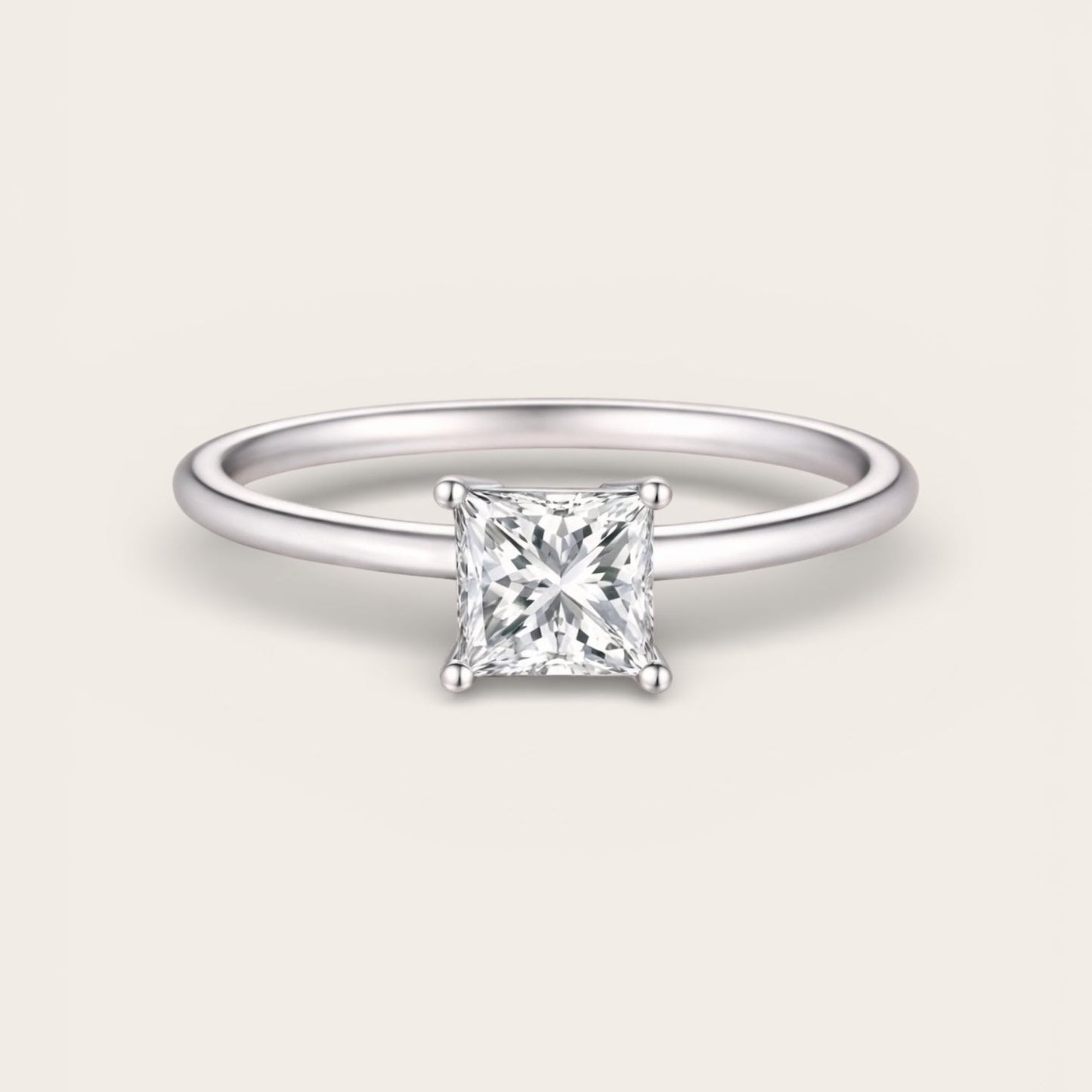 Pia - Princess Moissanite Solitaire