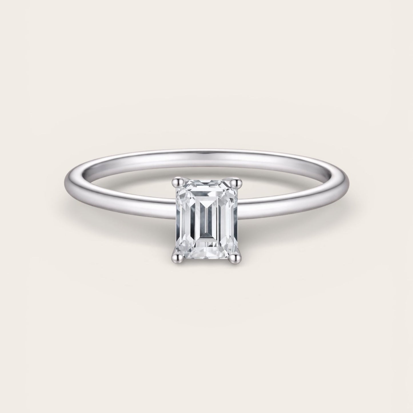 Everleigh - Emerald Moissanite Solitaire