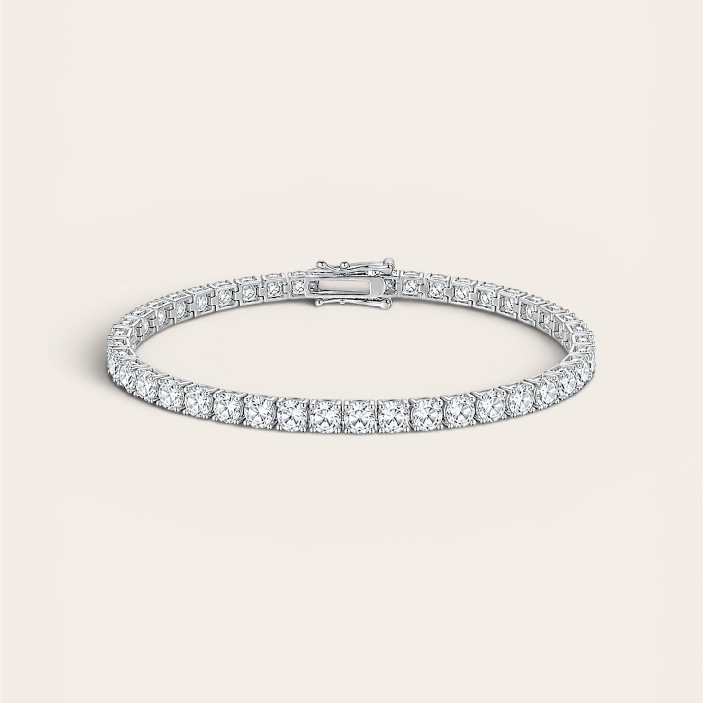 4mm Moissanite Tennis Bracelet